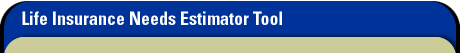 Life Insurance Needs Estimator Tool