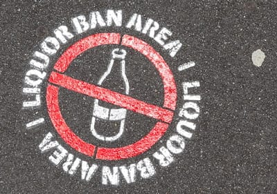Alcohol prohibited