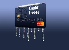 credit card in ice