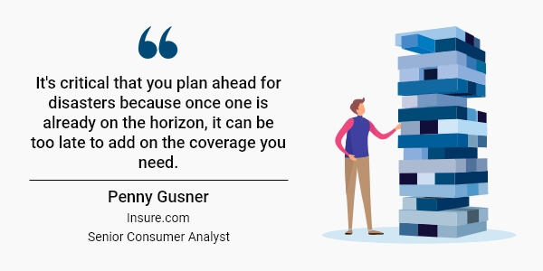 An image listing a quote from insurance expert, Penny Gusner